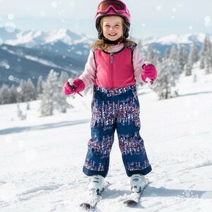 Spyder Kids' Pink and Navy Overalls